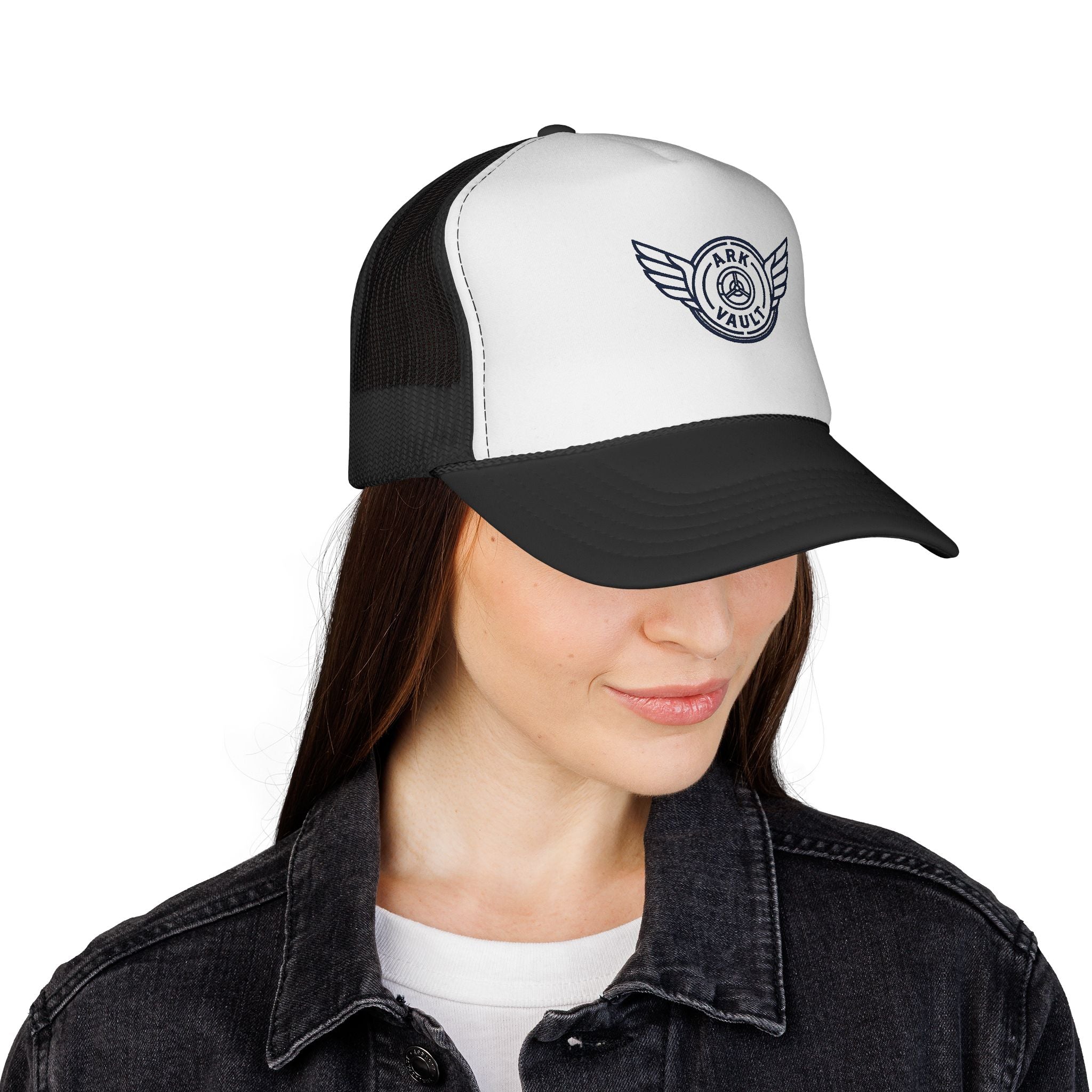 Trucker Cap — Retro Winged Vault Logo Hat