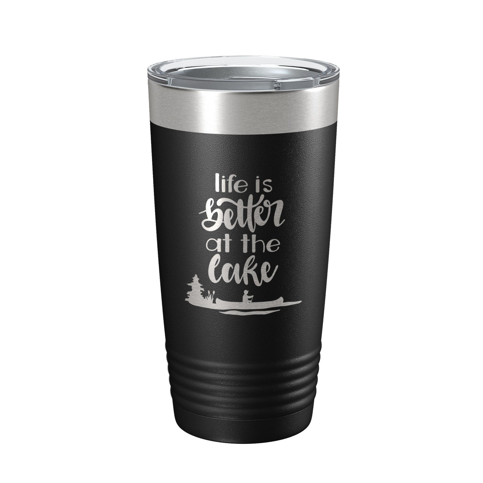 Life is Better at the Lake Lake Life Tumbler Travel Mug Insulated Laser Engraved Coffee Cup 20 oz