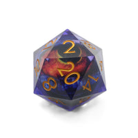 Polyhedral dice with numbers on a white background